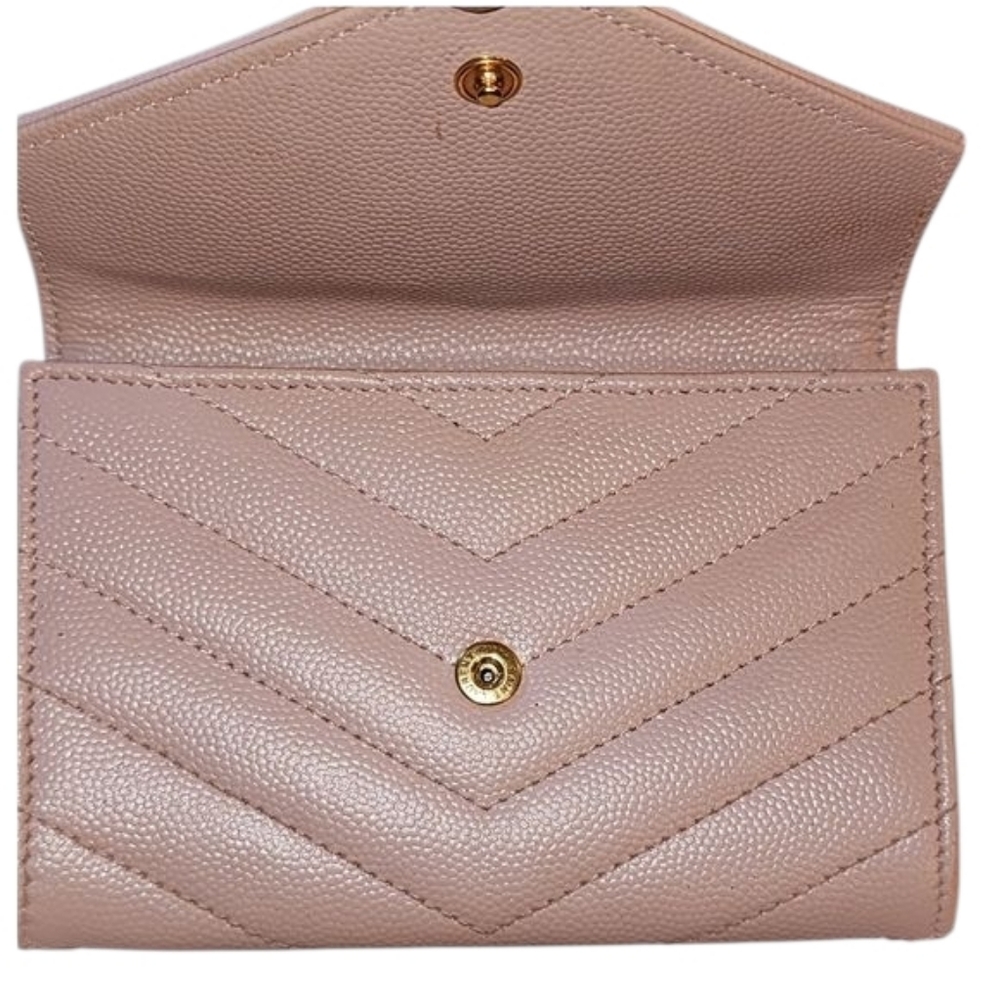 Saint Laurent Cassandre PINK Envelope Wallet YSL AUTHENTIC - Picture 5 of 13